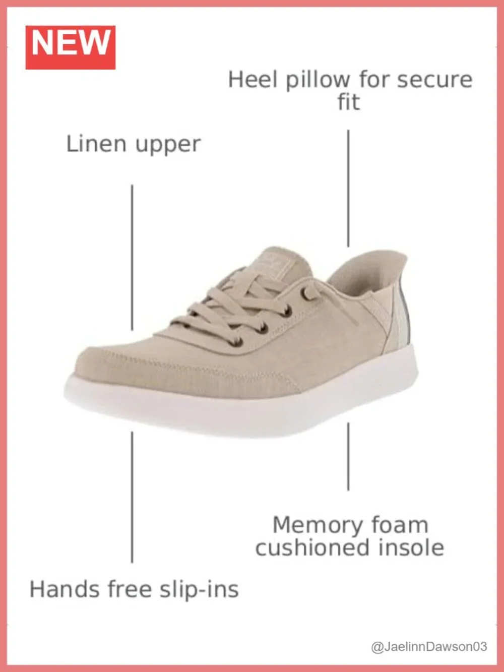 Skechers Slip-Ins Bobs Walking Shoes Memory Foam Linen